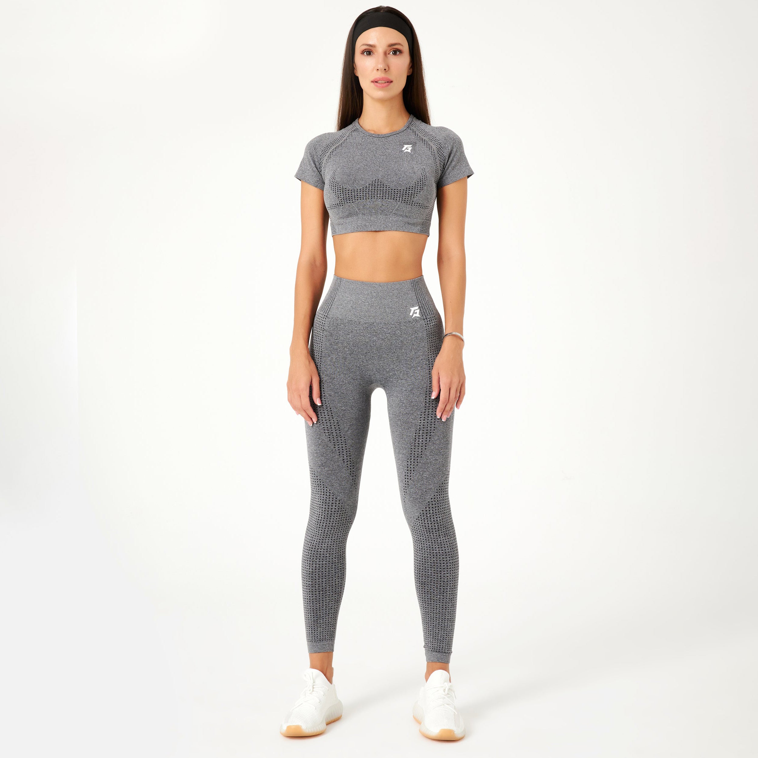 Balance Crop Tee (Grey)