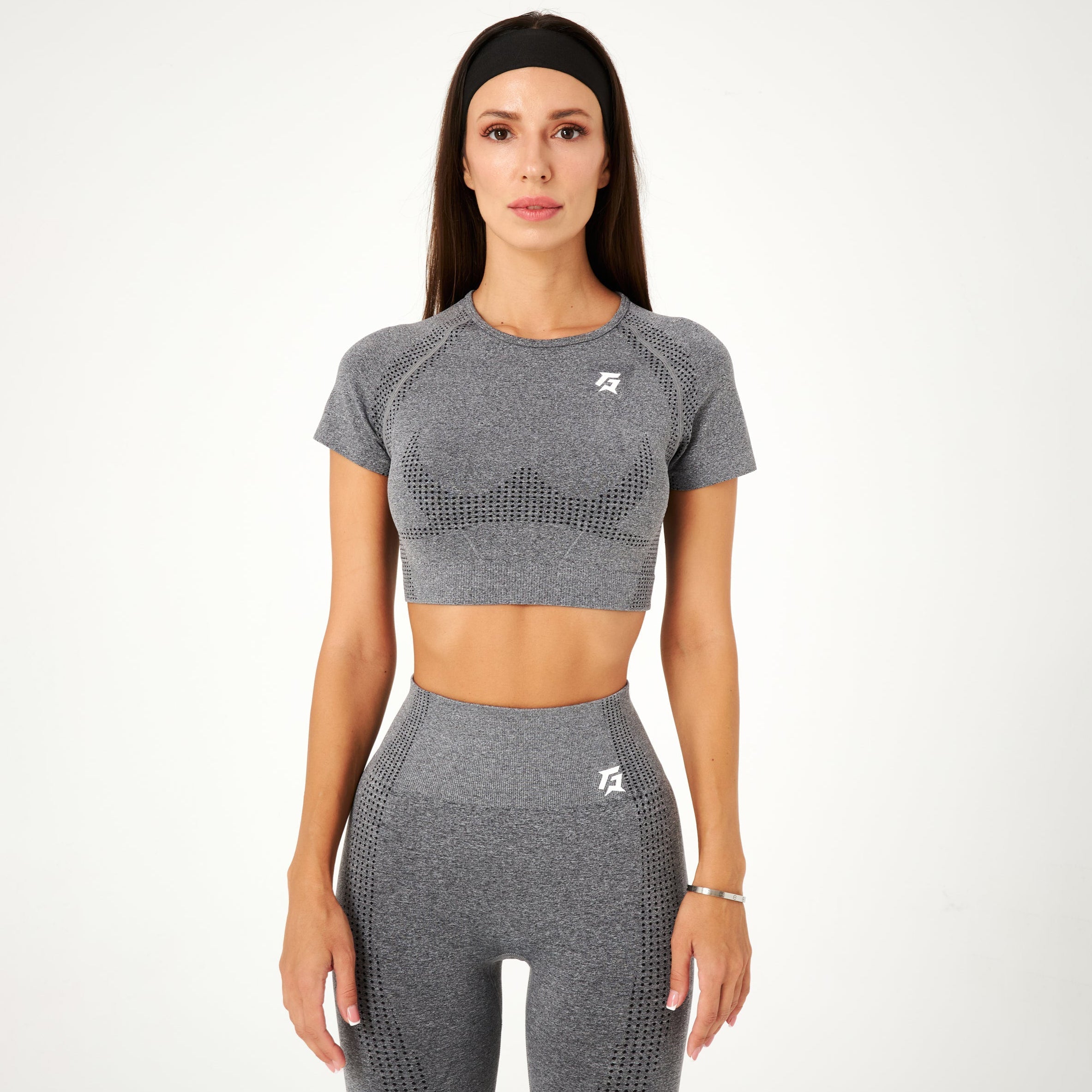 Balance Crop Tee (Grey)