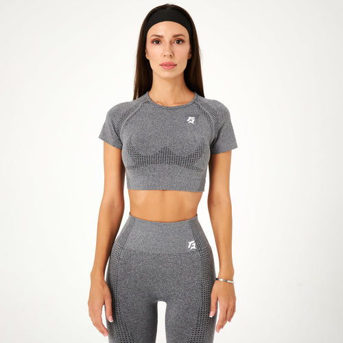 Balance Crop Tee (Grey)