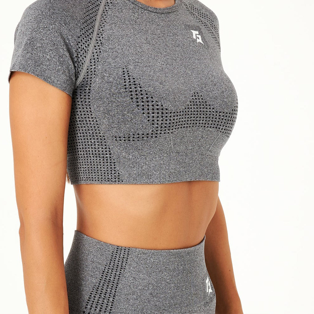 Balance Crop Tee (Grey)
