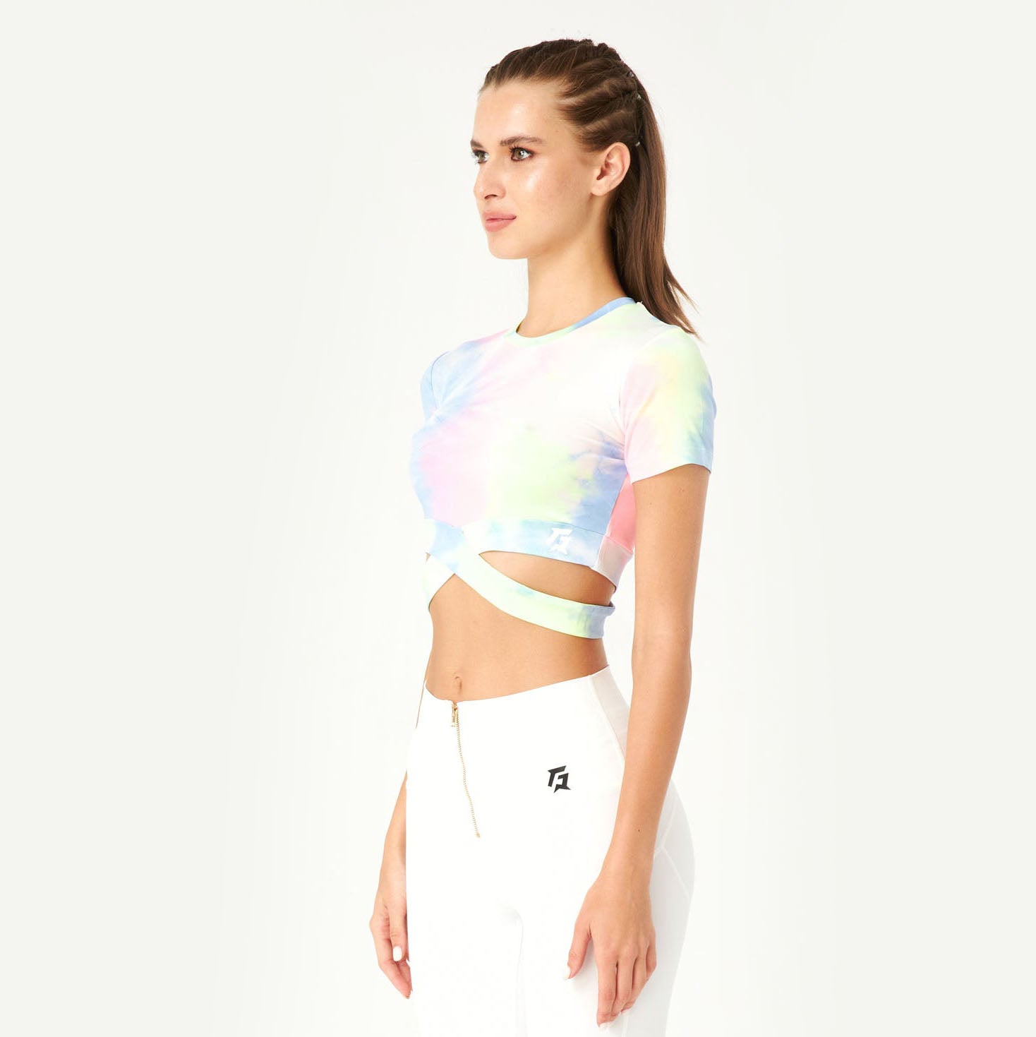 Vibgyor Crop Tee (Light Blue)