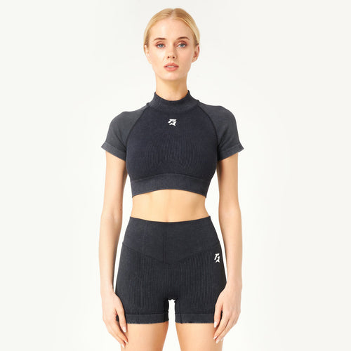 ProRib Crop Top (Black)