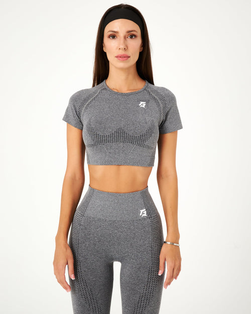 Balance Crop Tee (Grey)