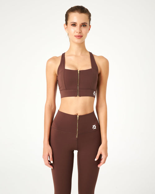 Vista Sports Bra (Dark Brown)