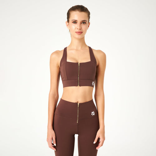 Vista Sports Bra (Dark Brown)