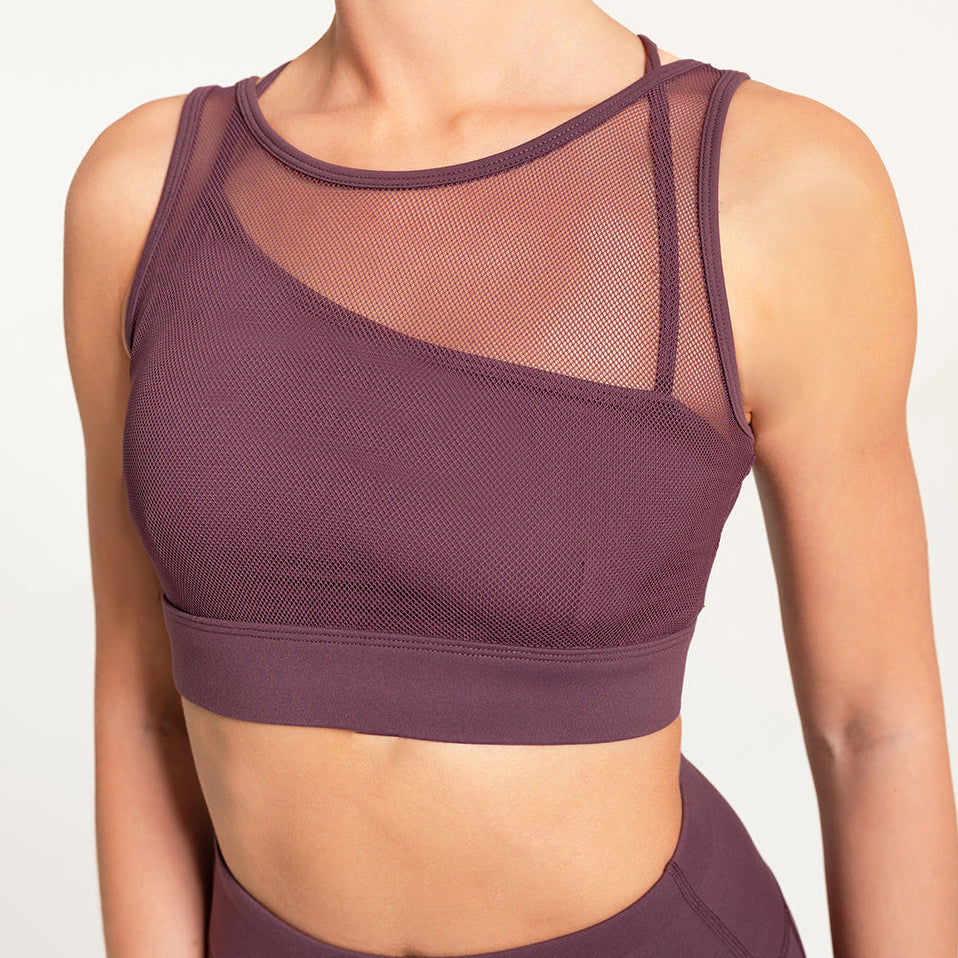 Mesh Sports Bra (Rosewood)