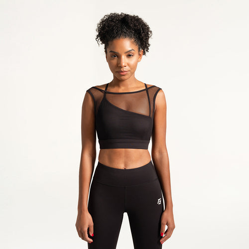 Mesh Sports Bra (Black)