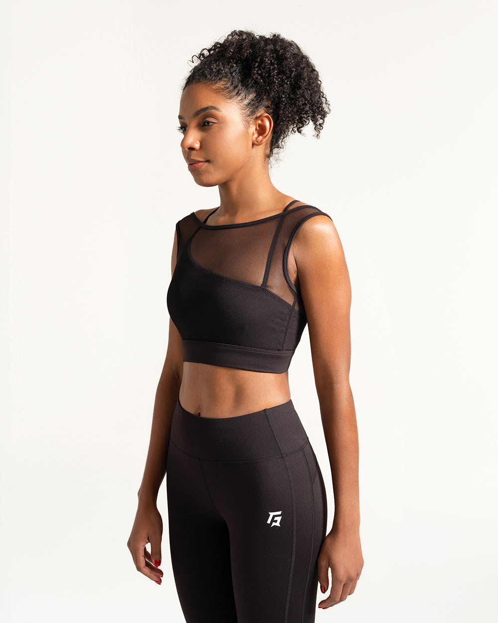 Mesh Sports Bra (Black)